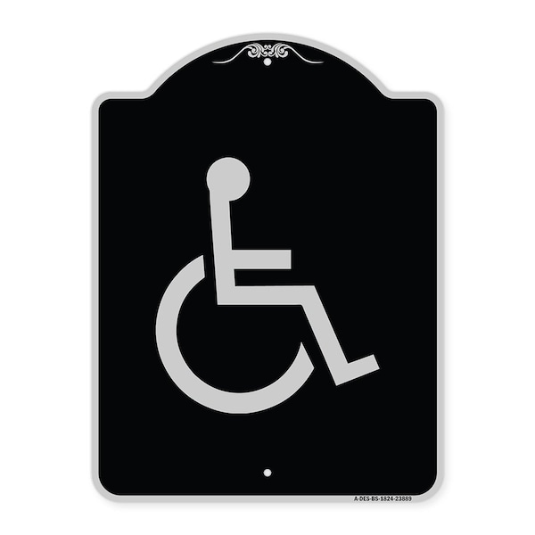 Signmission Large Handicapped Symbol Heavy-Gauge Aluminum Architectural Sign, 24" x 18", BS-1824-23889 A-DES-BS-1824-23889 - main